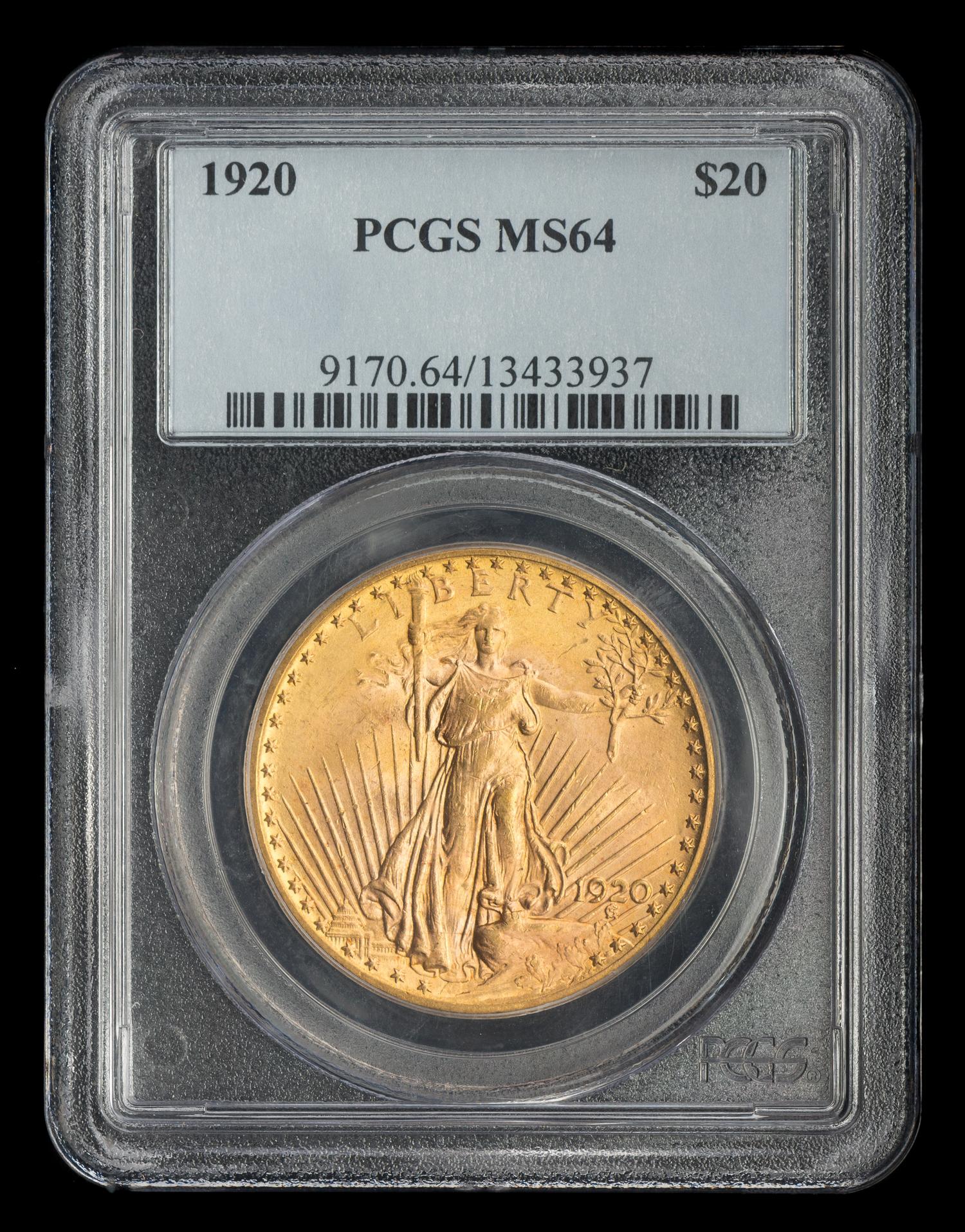 A United States 1920 St. Gaudens $20 Gold Coin