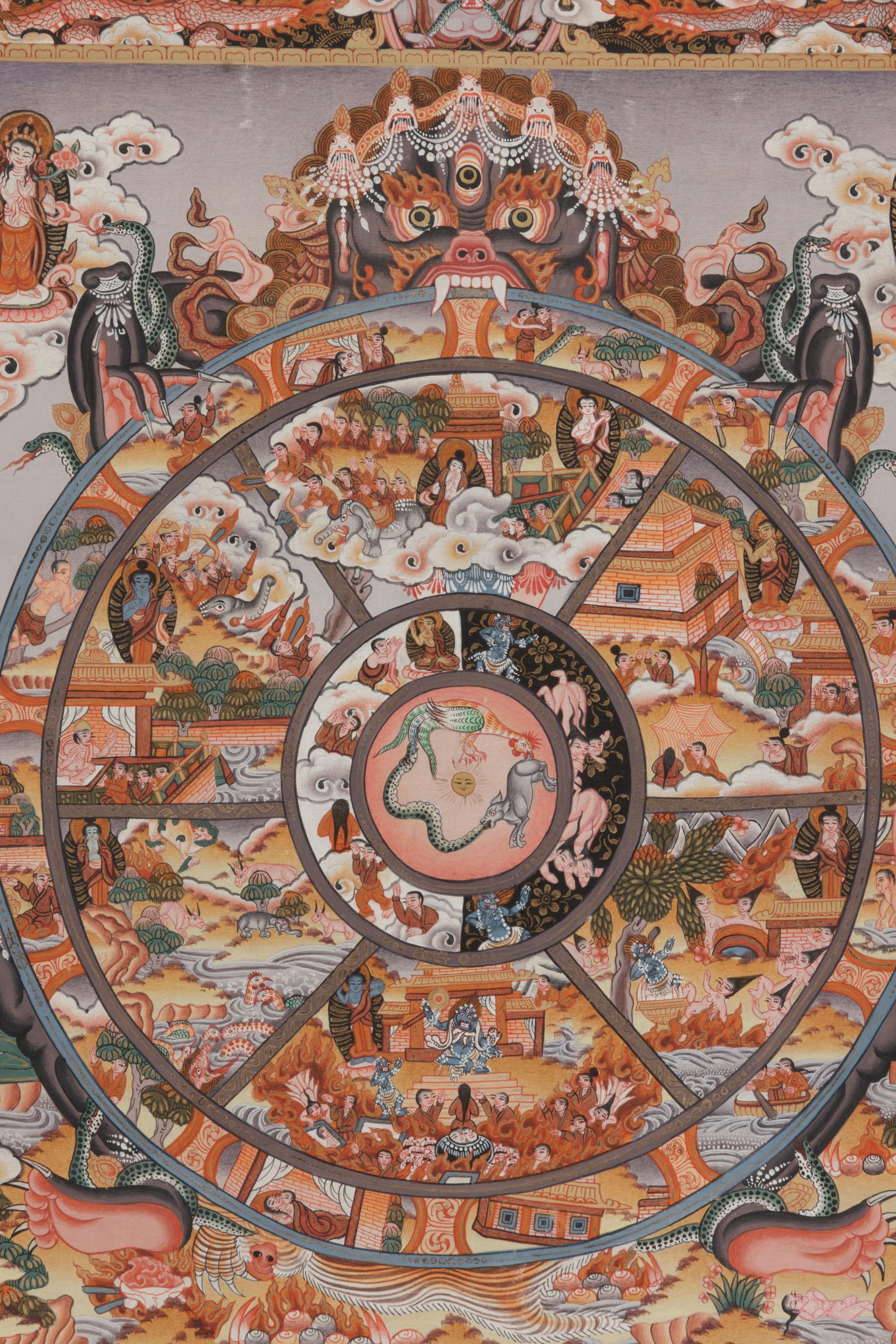 A Tibetan Thangka of a Mandala