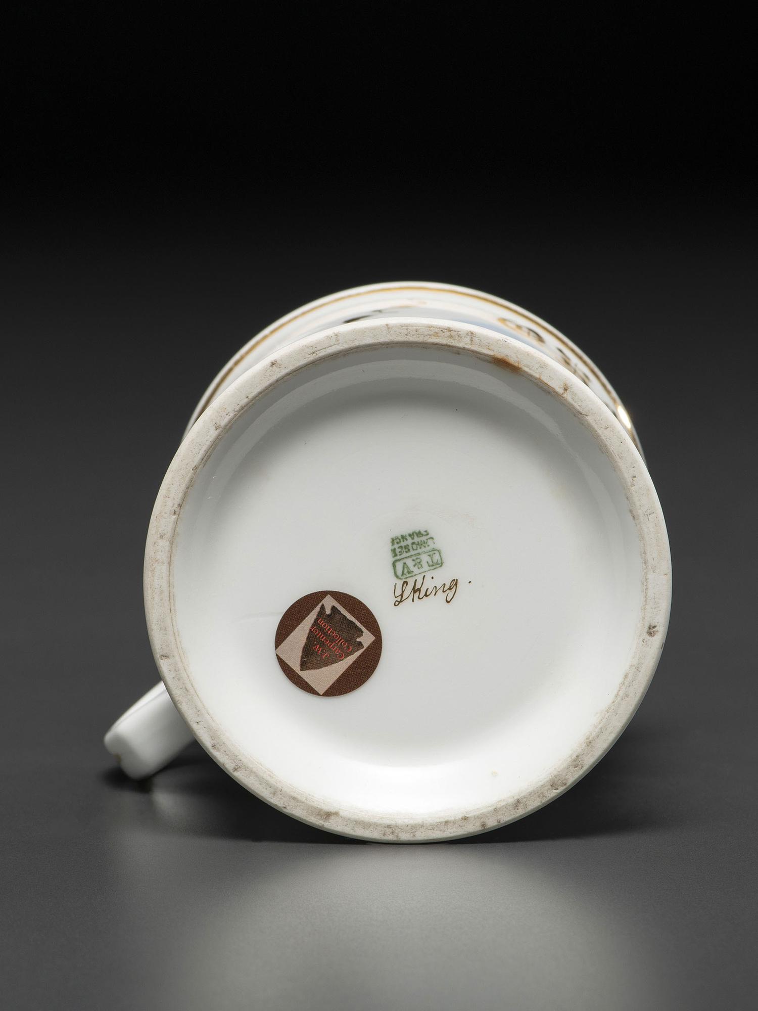 A Metalworker's Porcelain Occupational Shaving Mug