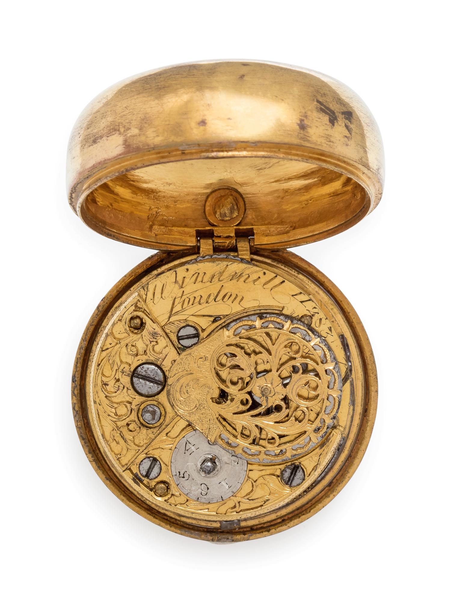 British, Pair Cased Open Face Verge Pocket Watch