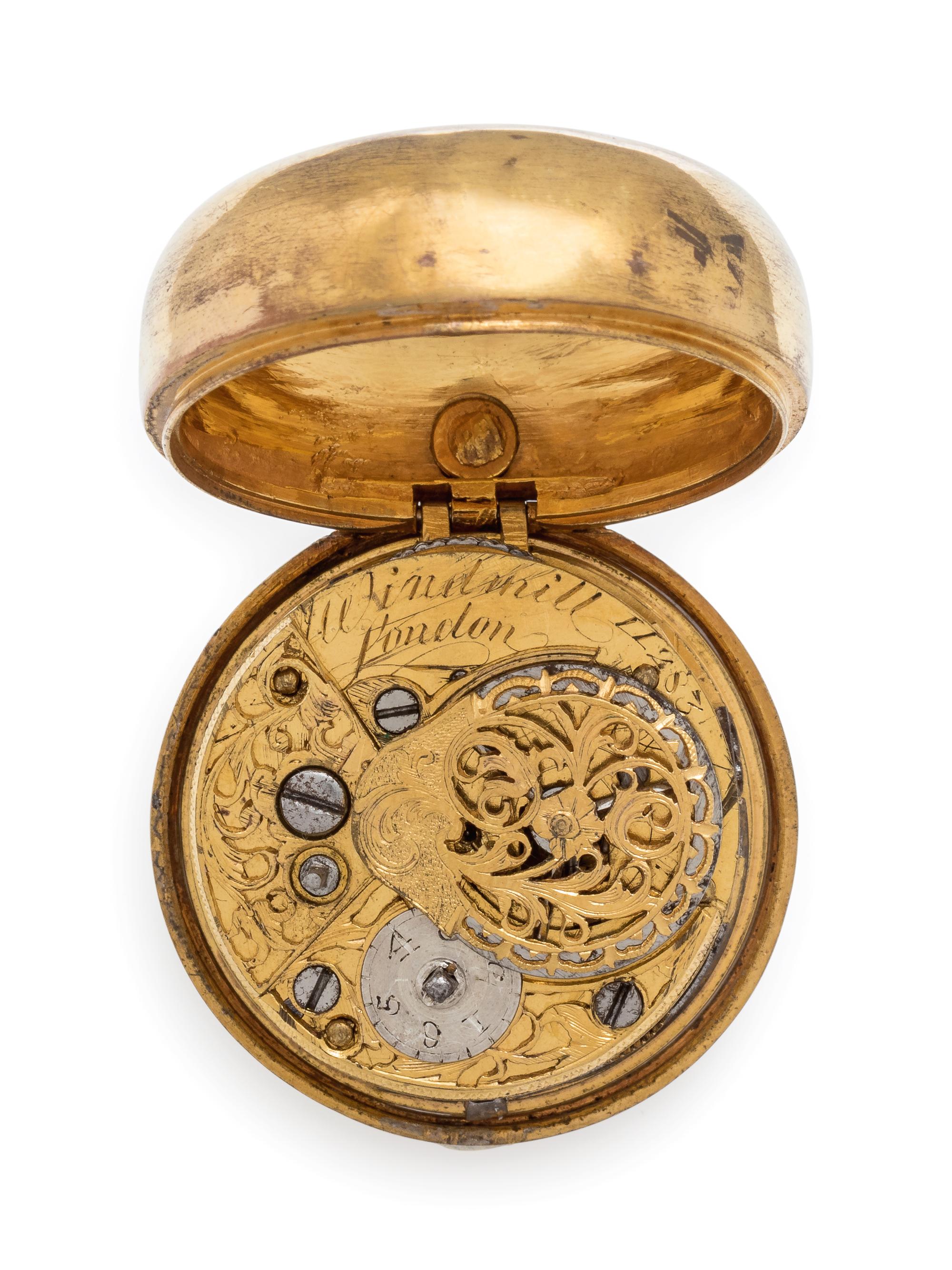 British, Pair Cased Open Face Verge Pocket Watch