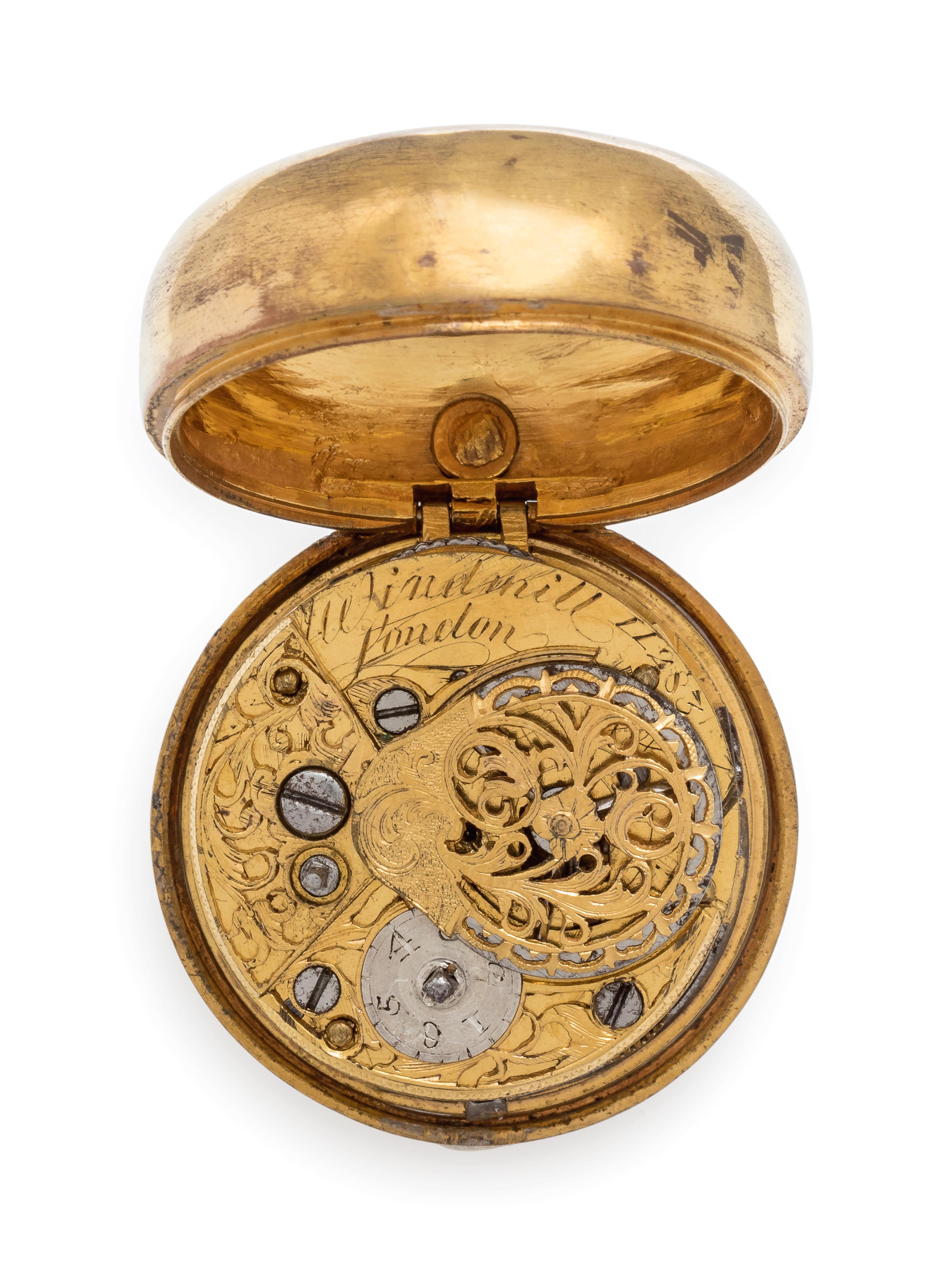 British, Pair Cased Open Face Verge Pocket Watch