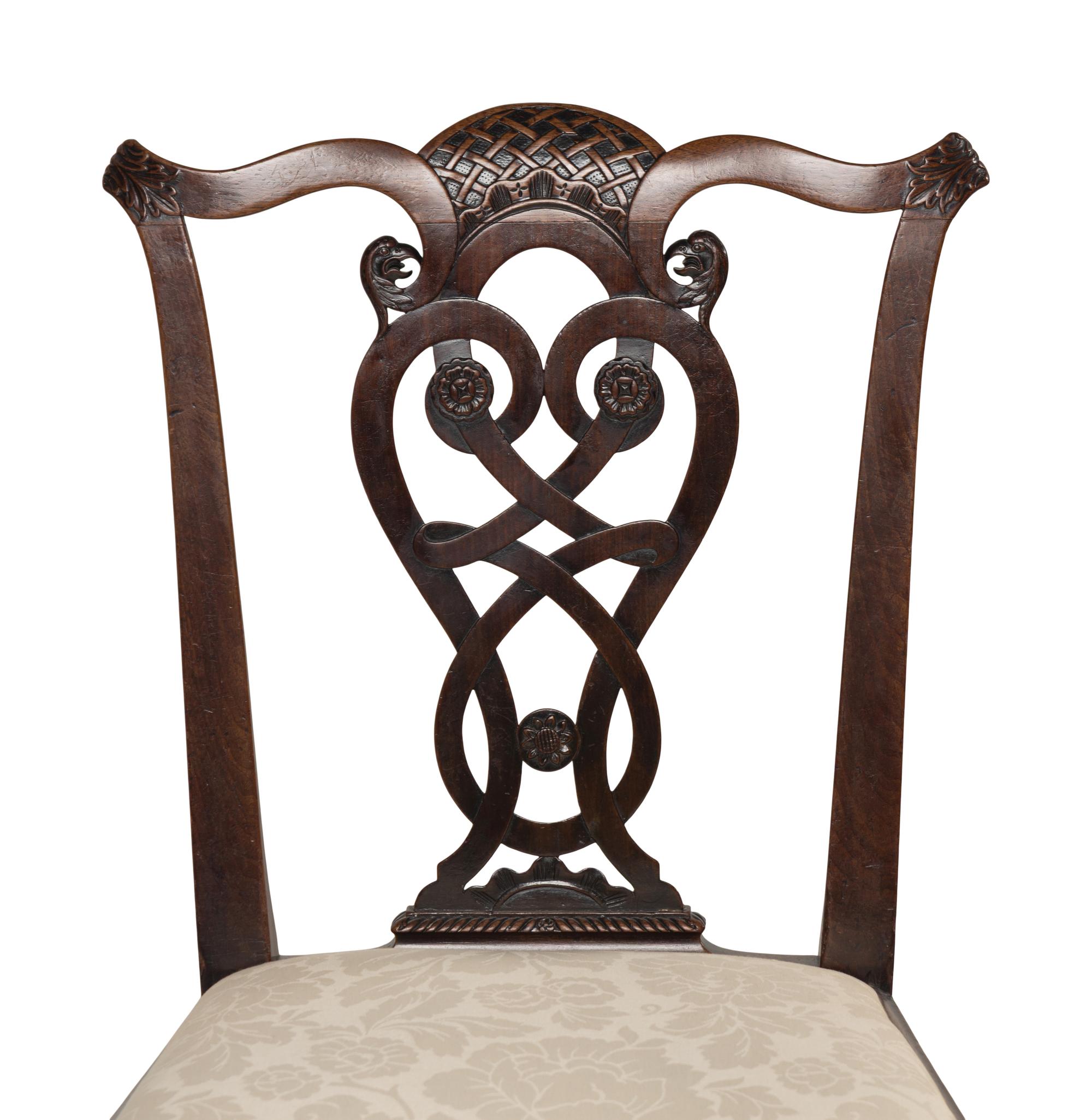 A George III Solid Mahogany Side Chair