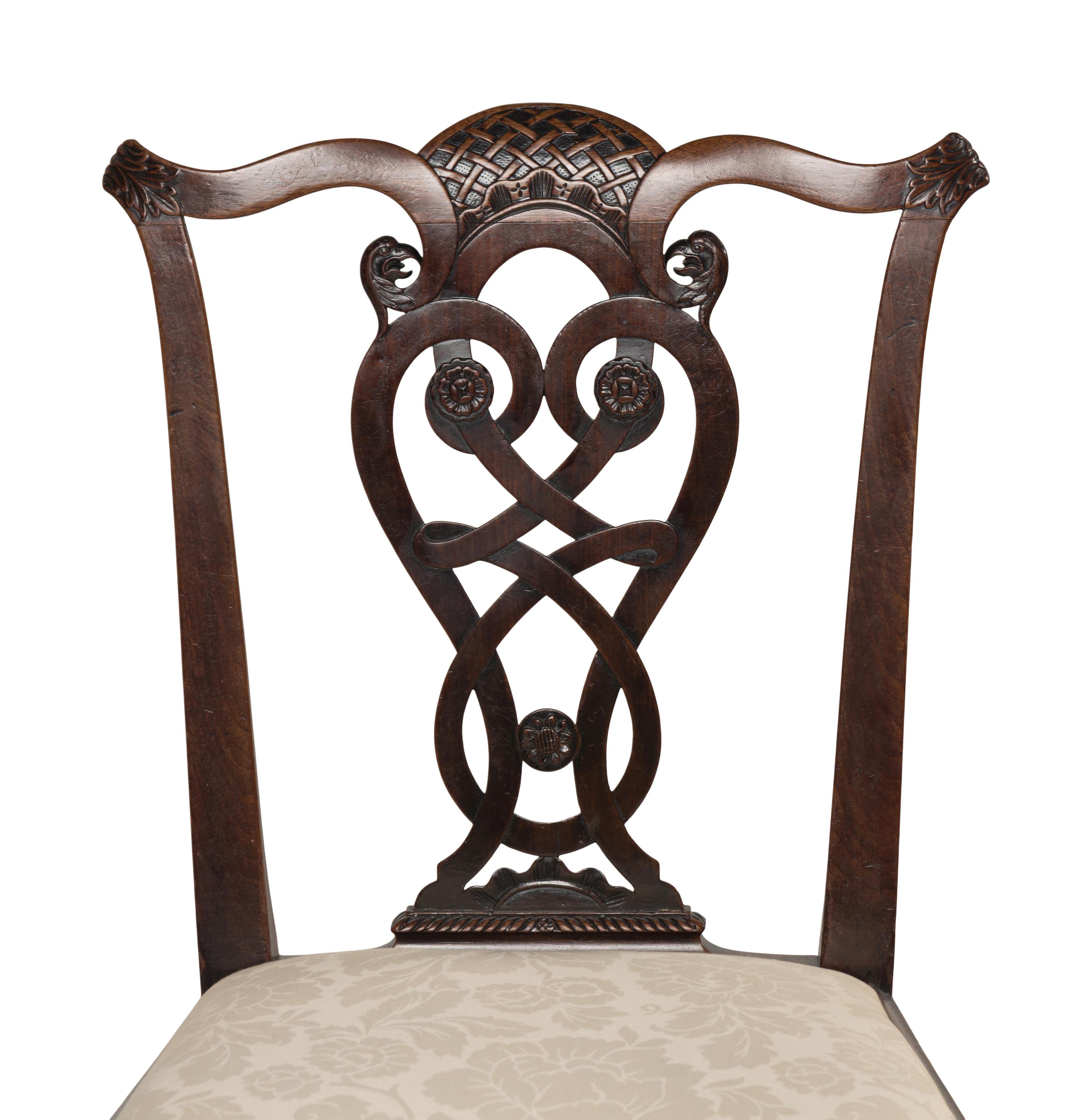 A George III Solid Mahogany Side Chair
