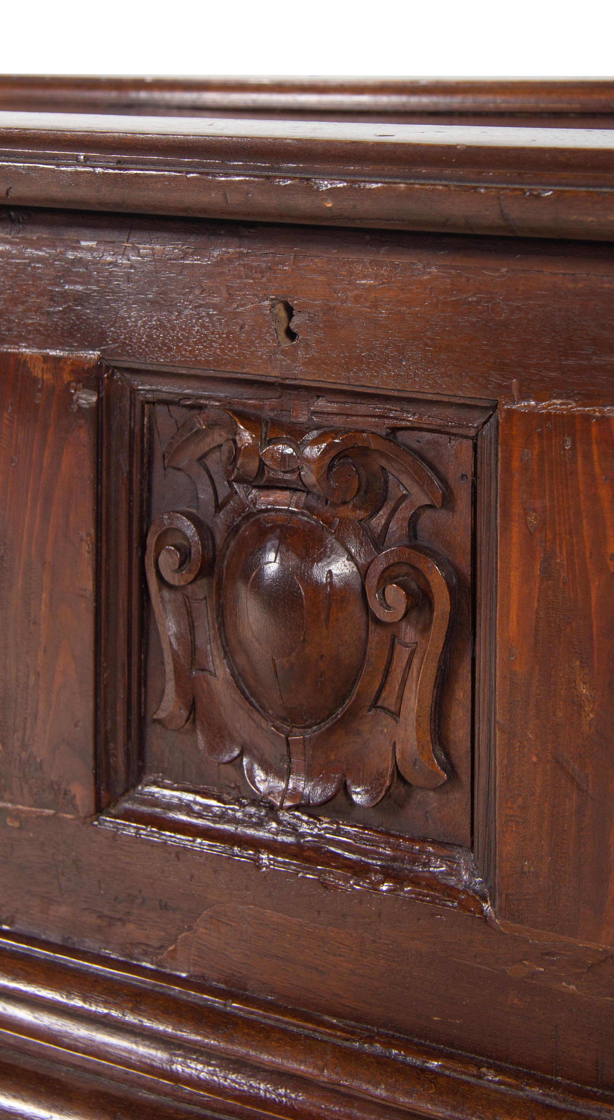 An Italian Walnut Cassone