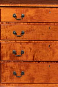 A Chippendale Style Tiger Maple Chest of Drawers