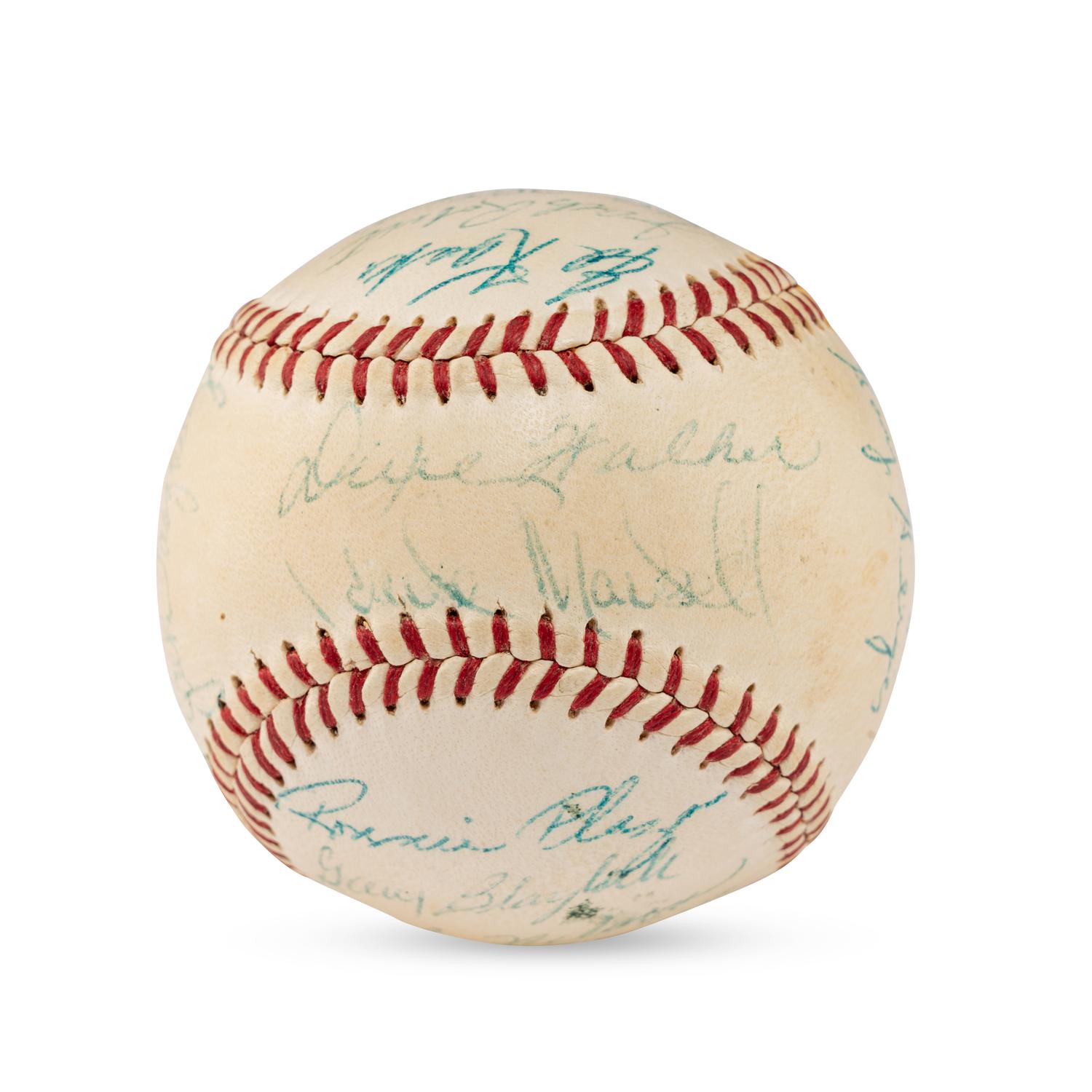 A 1956 Rochester Red Wings Team Signed Autograph Baseball