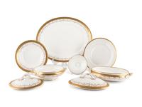 A Group of English Parcel Gilt Porcelain