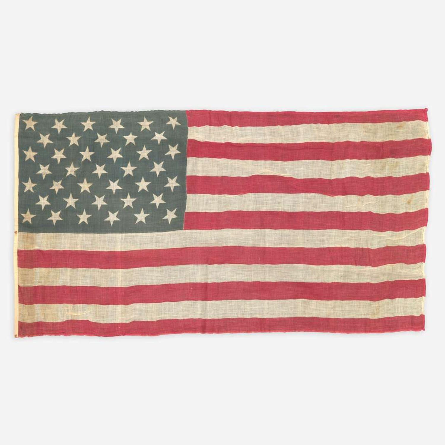 A 39-Star American National parade Flag circa 1889