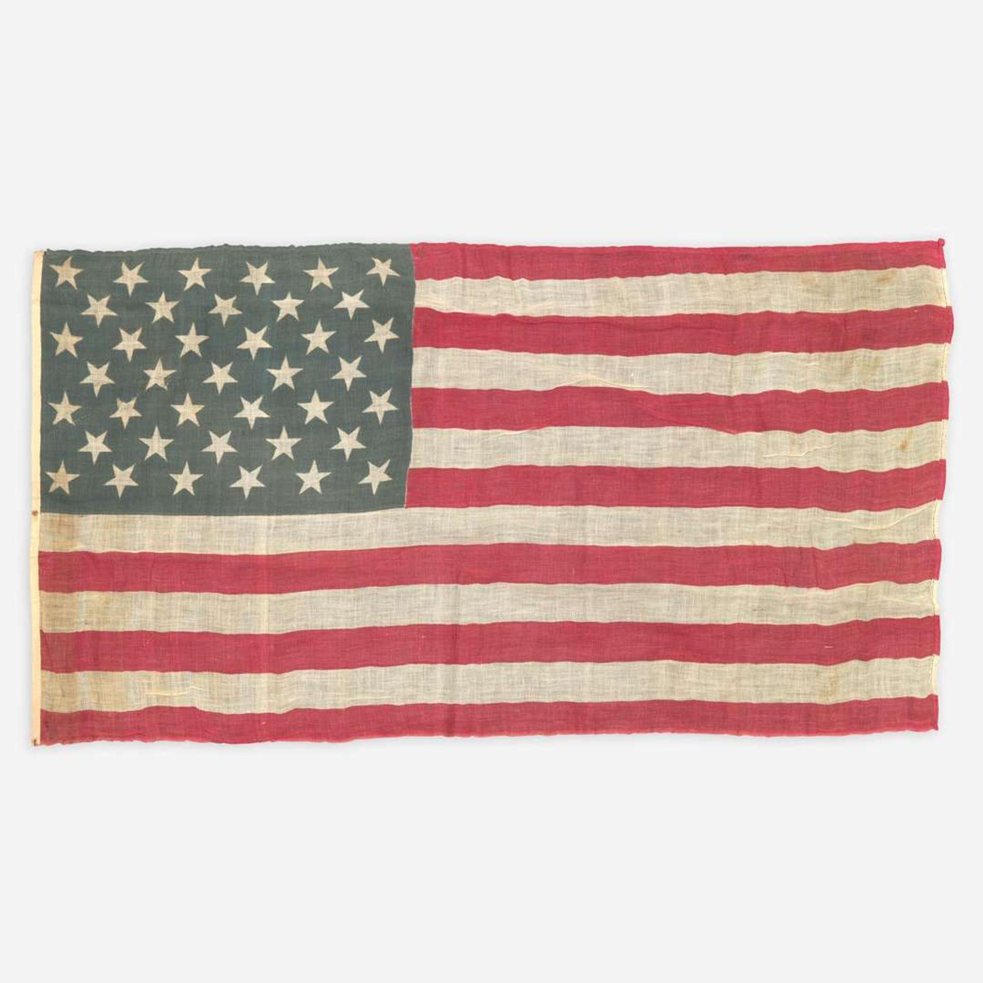 A 39-Star American National parade Flag circa 1889