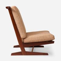 George Nakashima (American, 1905-1990) "Conoid" Cushion Lounge Chair, New Hope, Pennsylvania, 1983