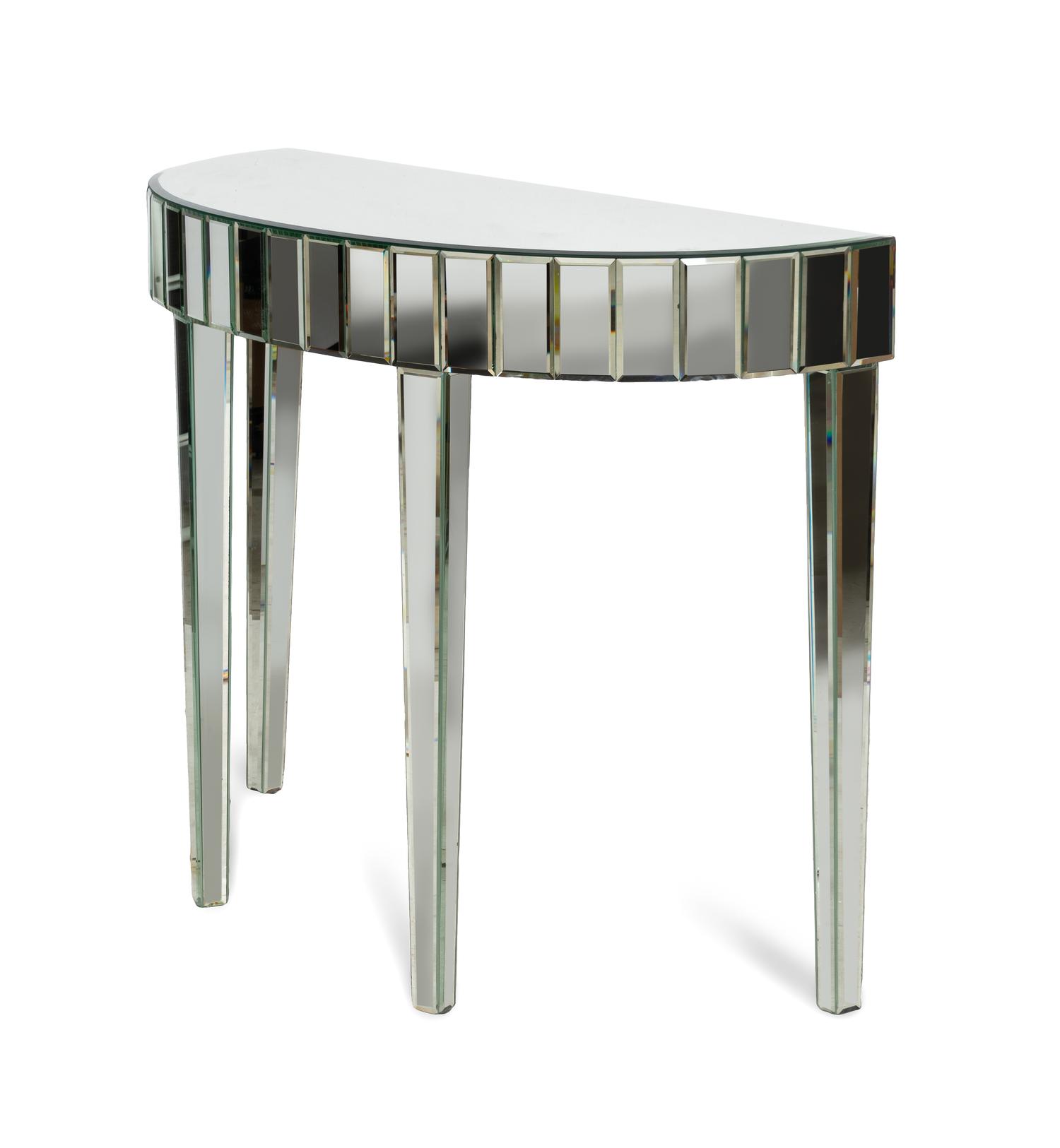 A Mirror-Veneered Console Table