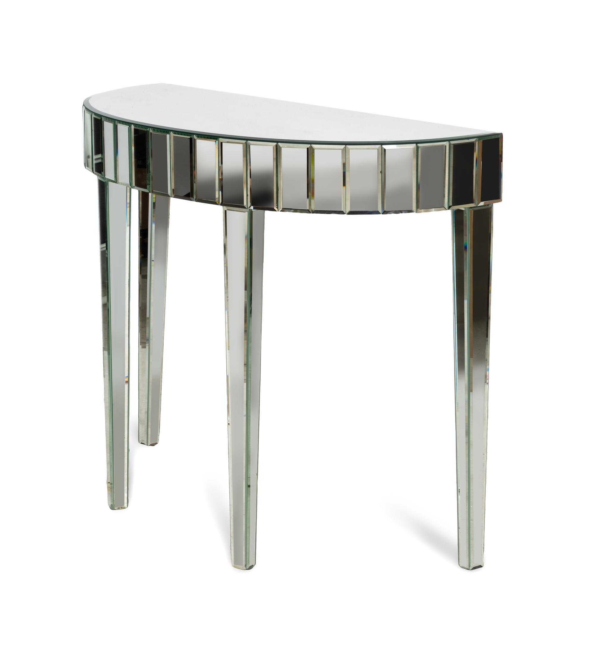 A Mirror-Veneered Console Table