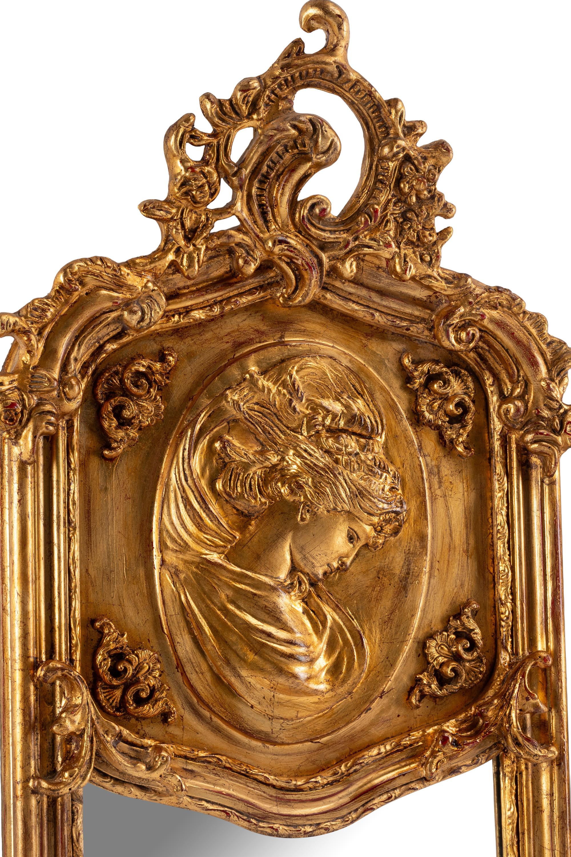 A Pair of Louis XV Style Gilded Pier Mirrors