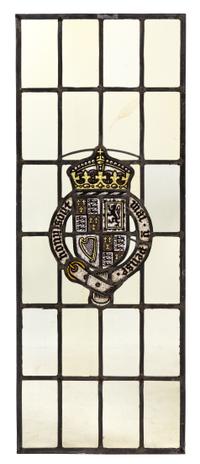 A Linden Glass Company Leaded and Stained Glass Window Height 40 x width 15 1/2 inches. — 19TH/20TH CENTURY