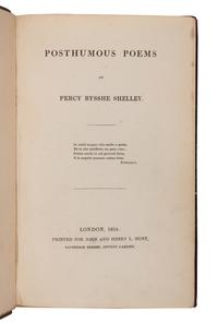 SHELLEY, Percy Bysshe (1792-1822). Posthumous Poems . London: John and Henry L. Hunt, 1824.