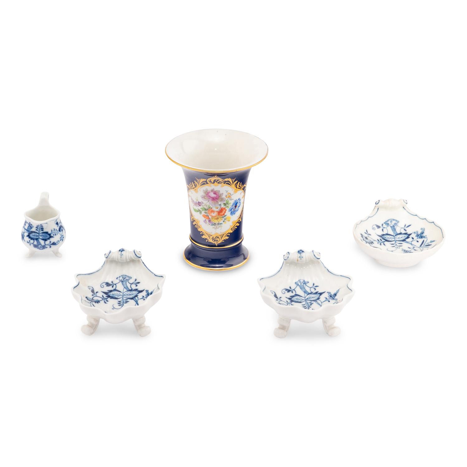 Five Meissen Porcelain Table Articles