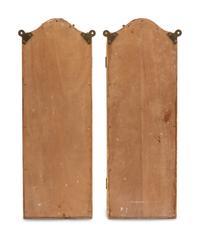 A Pair of Italian Giltwood Hanging Vitrine Cabinets