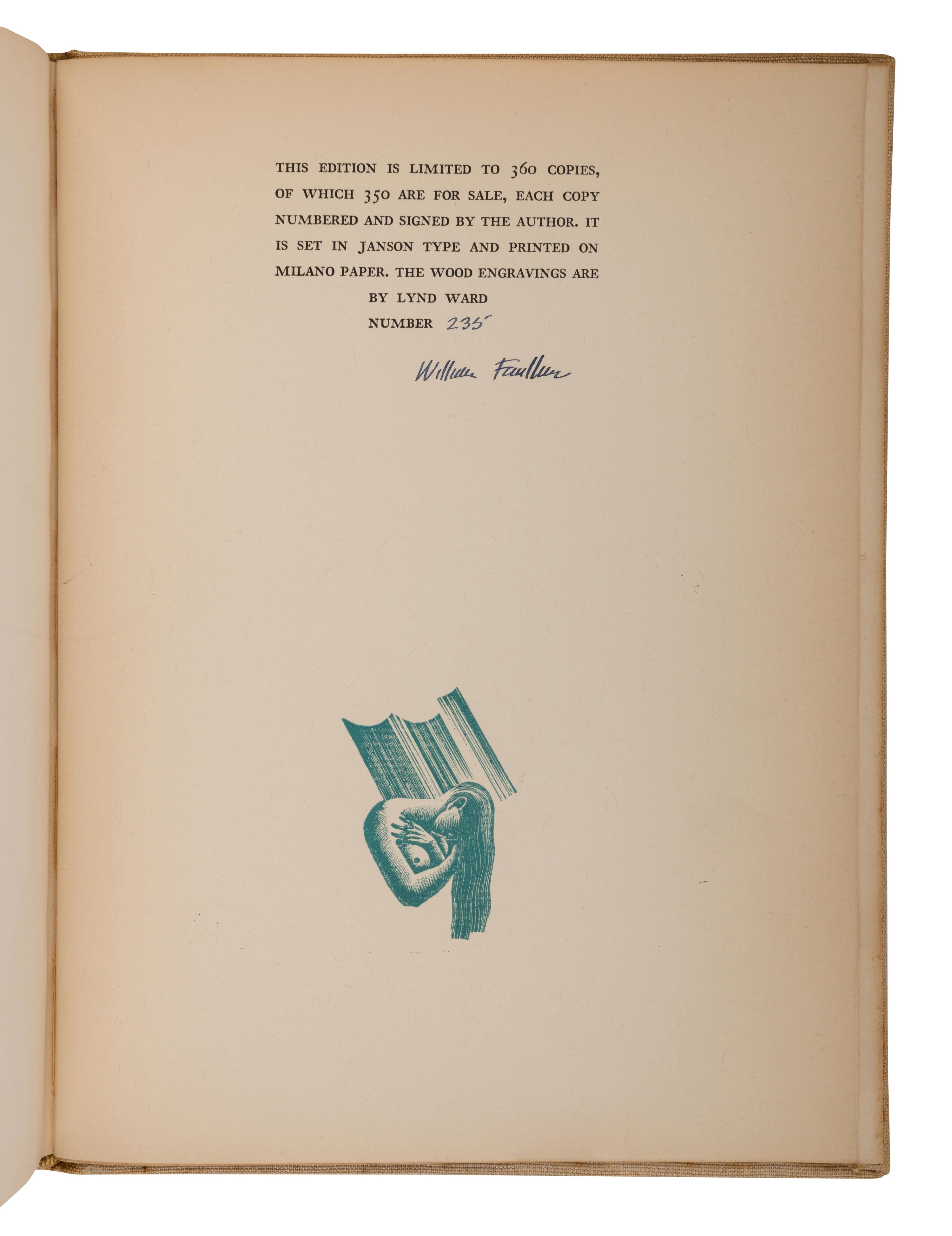 FAULKNER, William (1897–1962). A Green Bough . New York: Harrison Smith and Robert Haas, 1933.