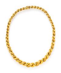 YELLOW GOLD COLLAR NECKLACE