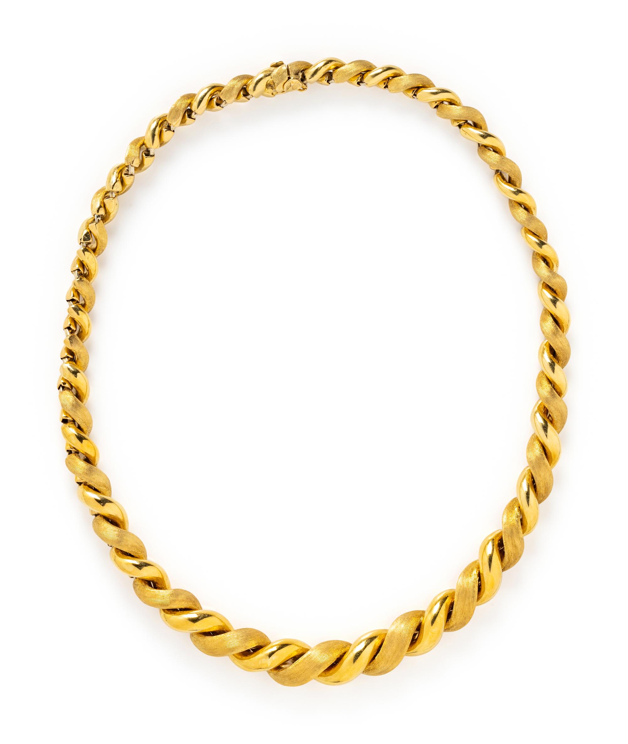 YELLOW GOLD COLLAR NECKLACE