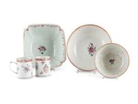 A Group of Chinese Export Famille Rose Porcelain
