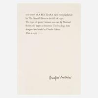 [Private Press] [Grenfell Press, The] Morrow, Bradford A Bestiary
