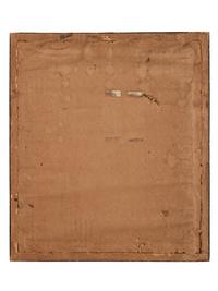 [AMERICANA]. Double-sided painting on canvas depicting the seal of the State of Massachusetts. Ca last quarter 19th century.