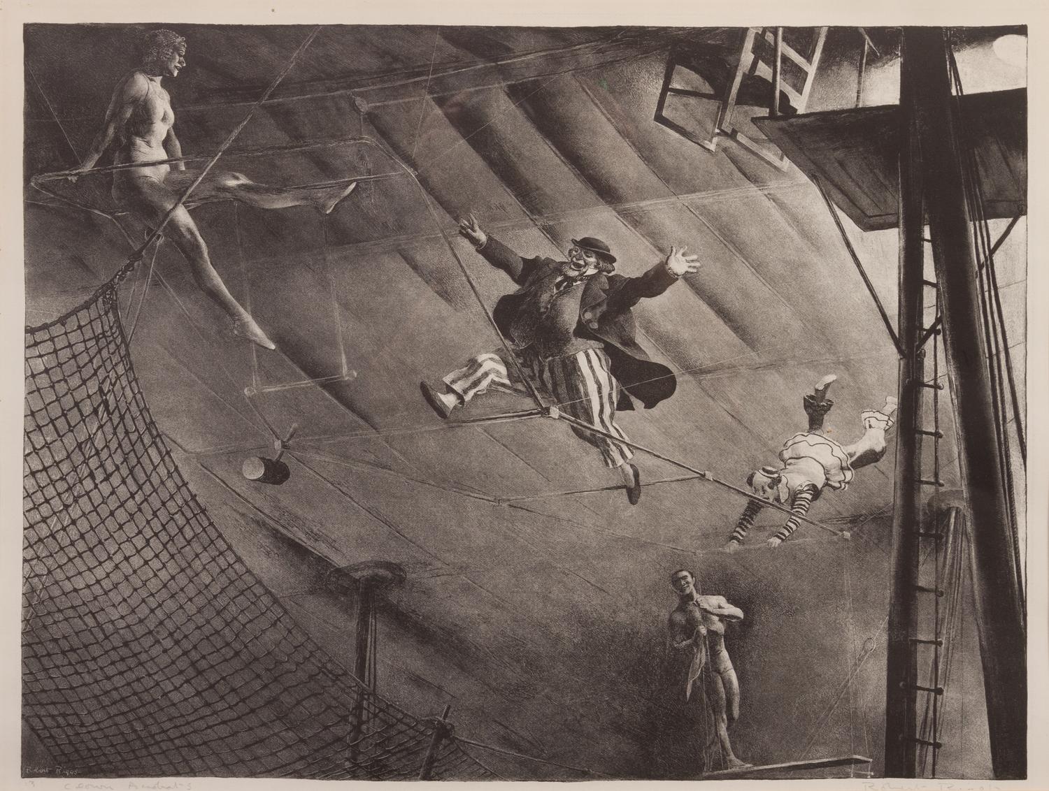 Robert Riggs, (American, 1896-1970, Clown Acrobats