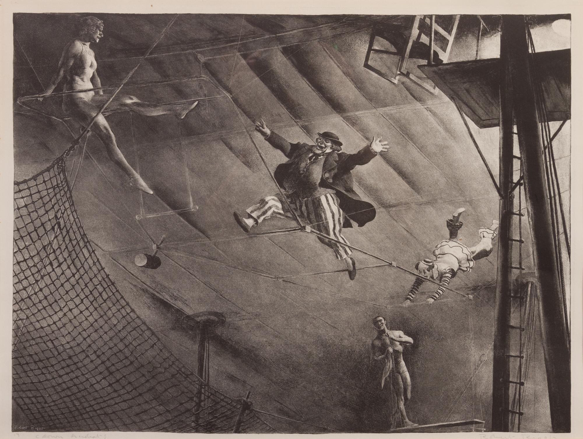 Robert Riggs, (American, 1896-1970, Clown Acrobats