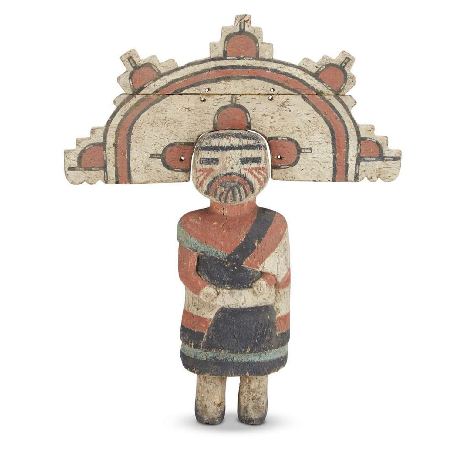 Large carved and painted Polik Mana Hopi Kachina early 20th century