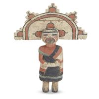 Large carved and painted Polik Mana Hopi Kachina early 20th century