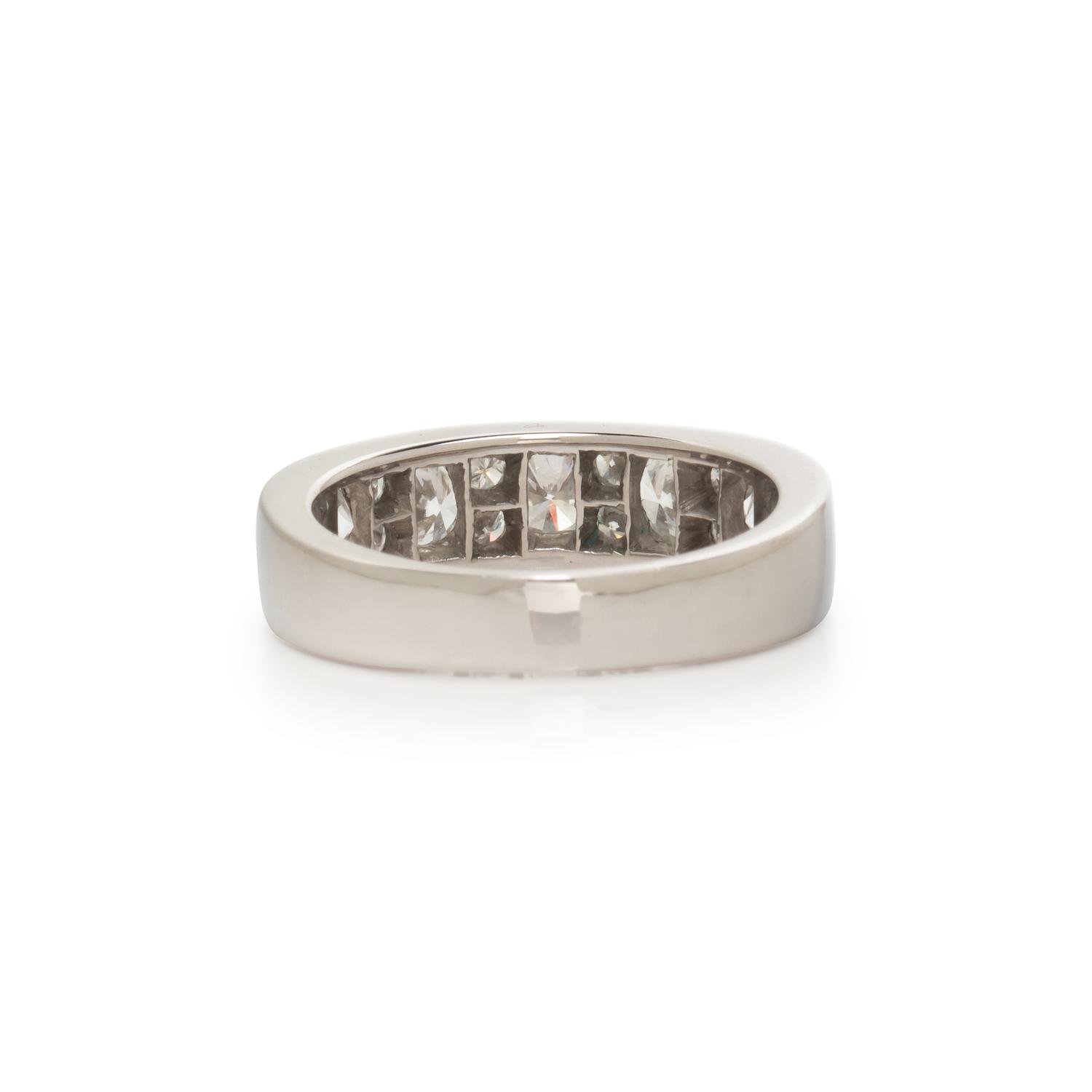 TIFFANY & CO., PLATINUM AND DIAMOND BAND RING
