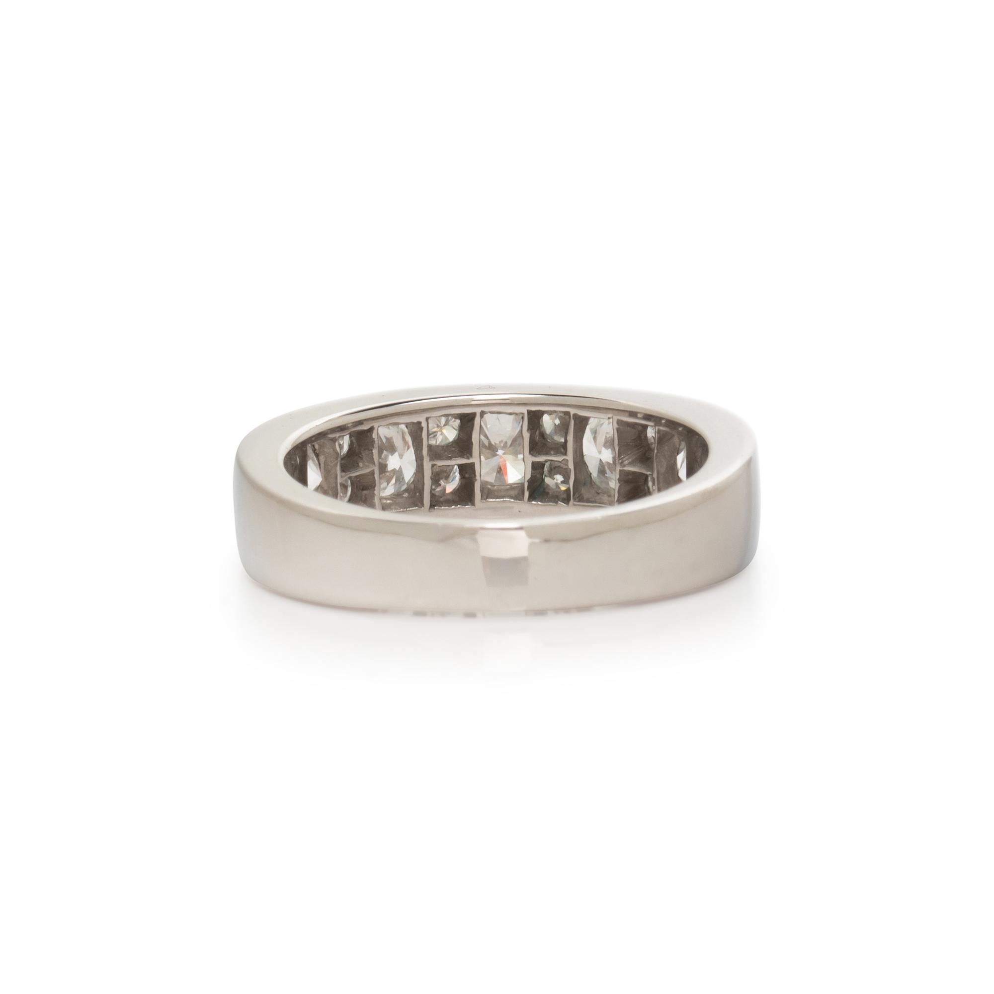 TIFFANY & CO., PLATINUM AND DIAMOND BAND RING