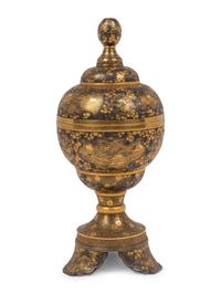 A Finely Inlaid Japanese Iron Covered Stem Bowl
