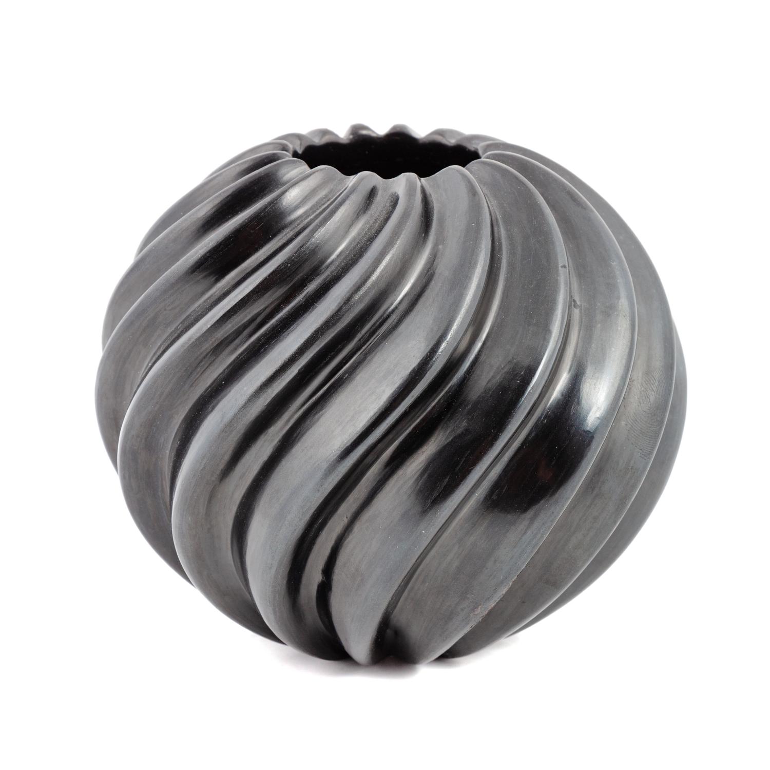 Blackware Melon Swirl Jar