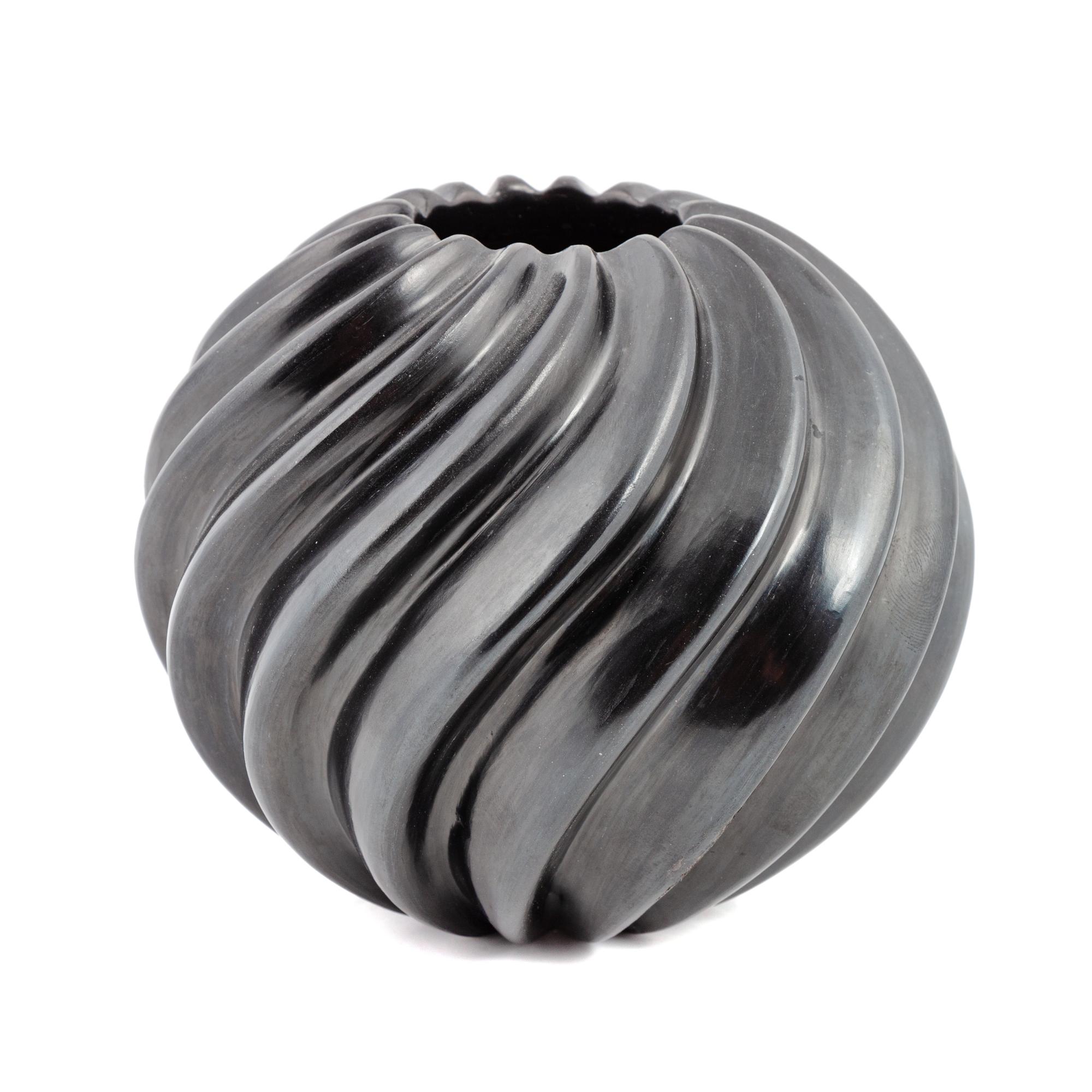 Blackware Melon Swirl Jar