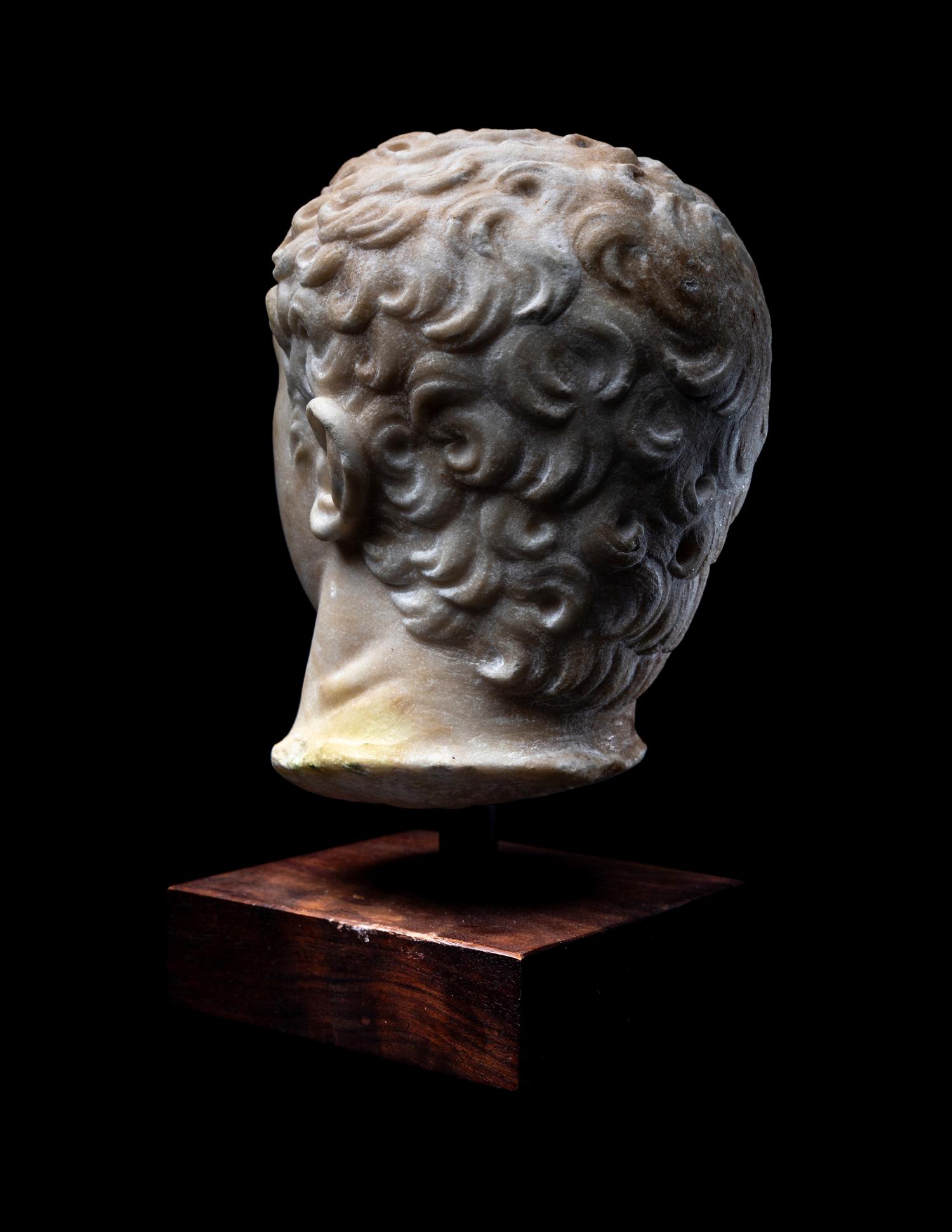 A Roman Marble Portrait Head of the Emperor Titus
