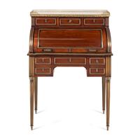 A Louis XVI Style Gilt Bronze Mounted Mahogany Lady's Bureau à Cylindre