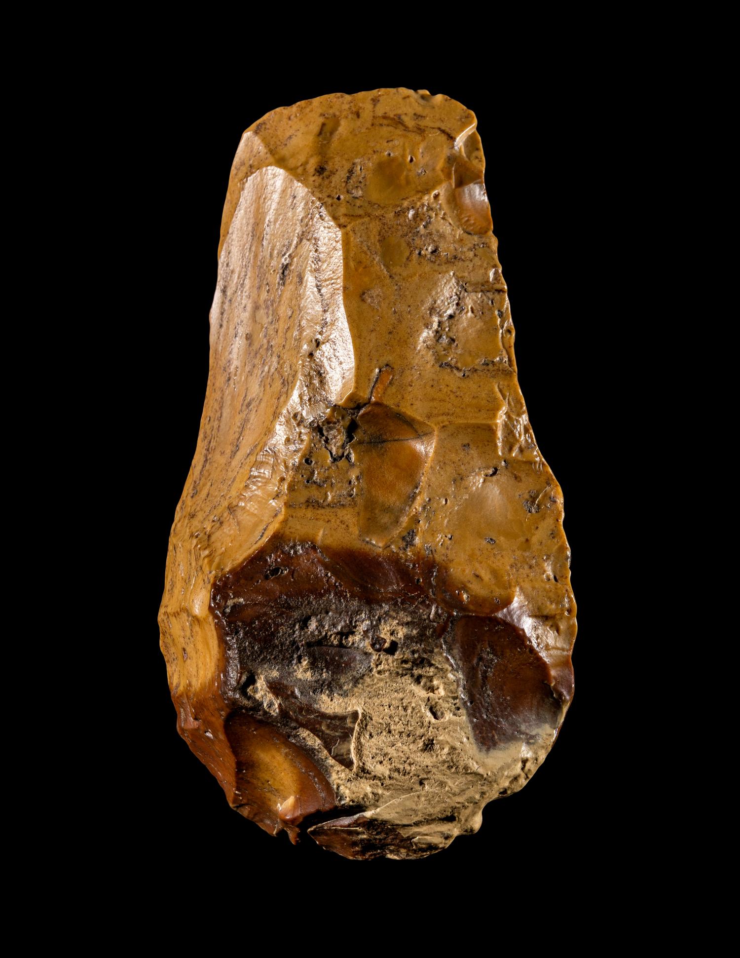 A Paleolithic Flint Lageniform Hand Axe