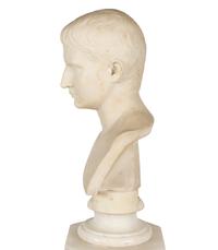 A Grand Tour Marble Bust of Young Octavian