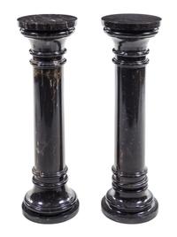 A Pair of Continental Marble Pedestals Height 39 1/4 inches. — 20TH CENTURY