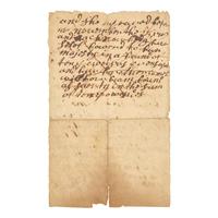 [Colonial America] Church, Benjamin. A Rare Autograph Document, Signed by Benjamin Church, America's First Ranger
