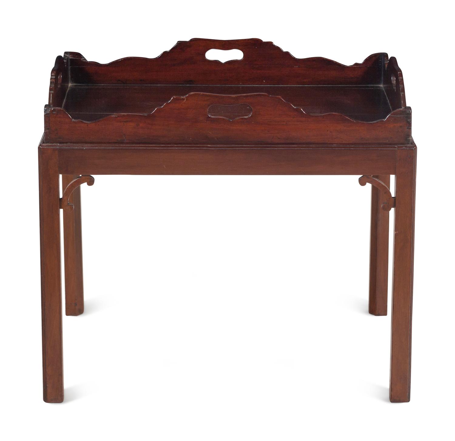 A George III Style Mahogany Butler's Tray Table