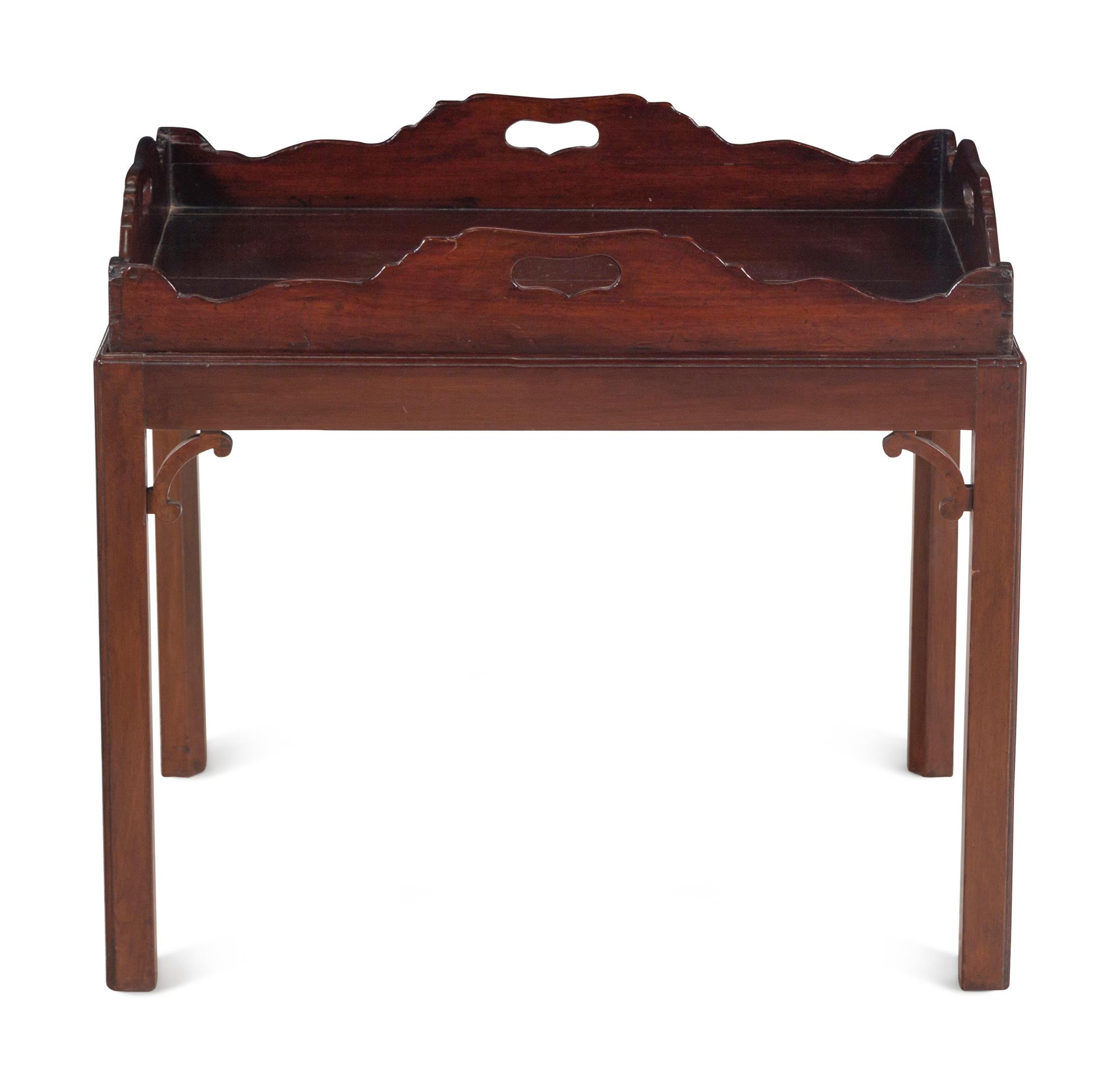 A George III Style Mahogany Butler's Tray Table