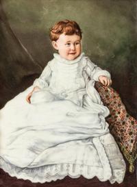 A Continental Painted Porcelain Plaque