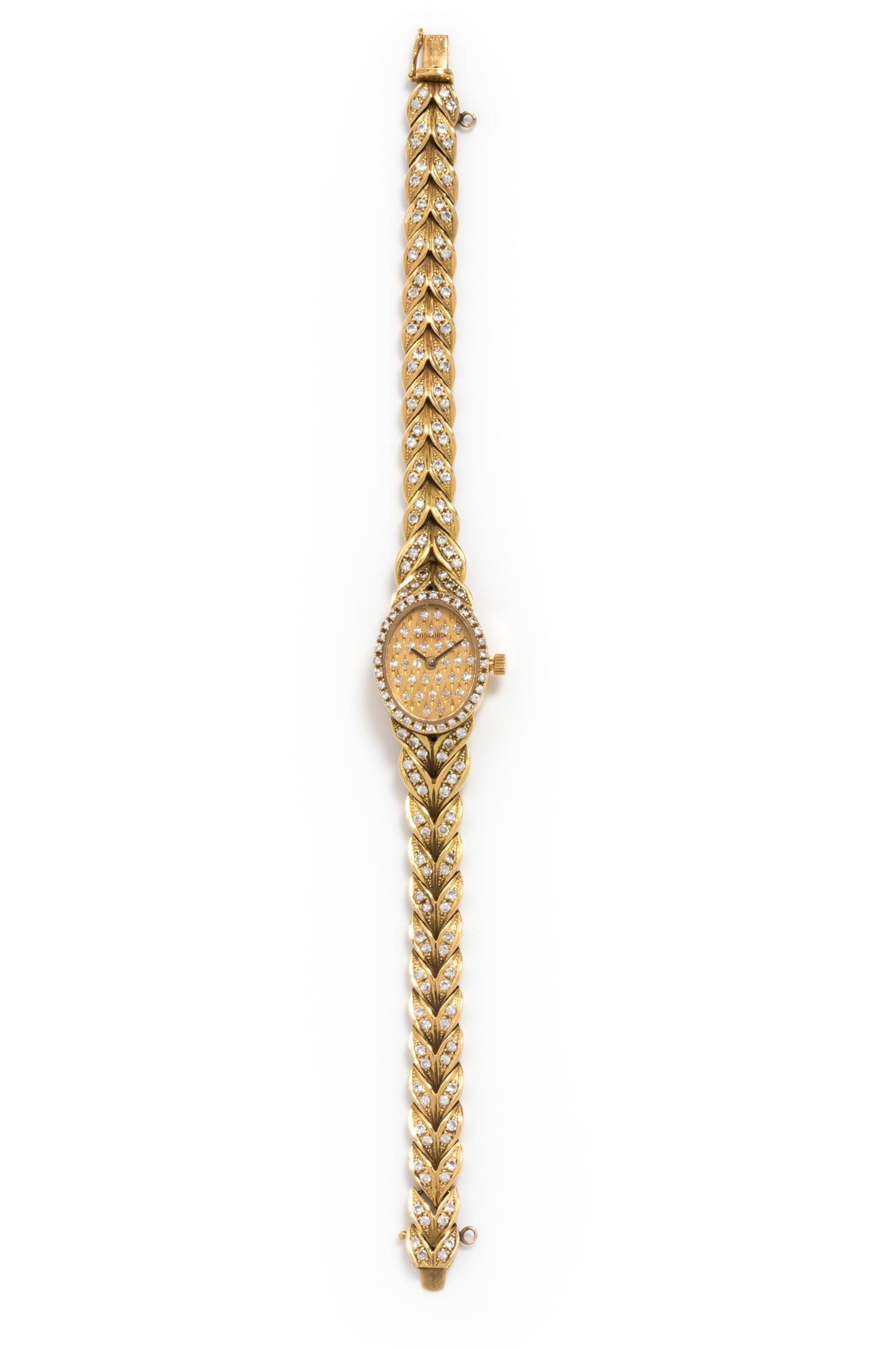 CONCORD, 18K YELLOW GOLD AND DIAMOND WRISTWATCH