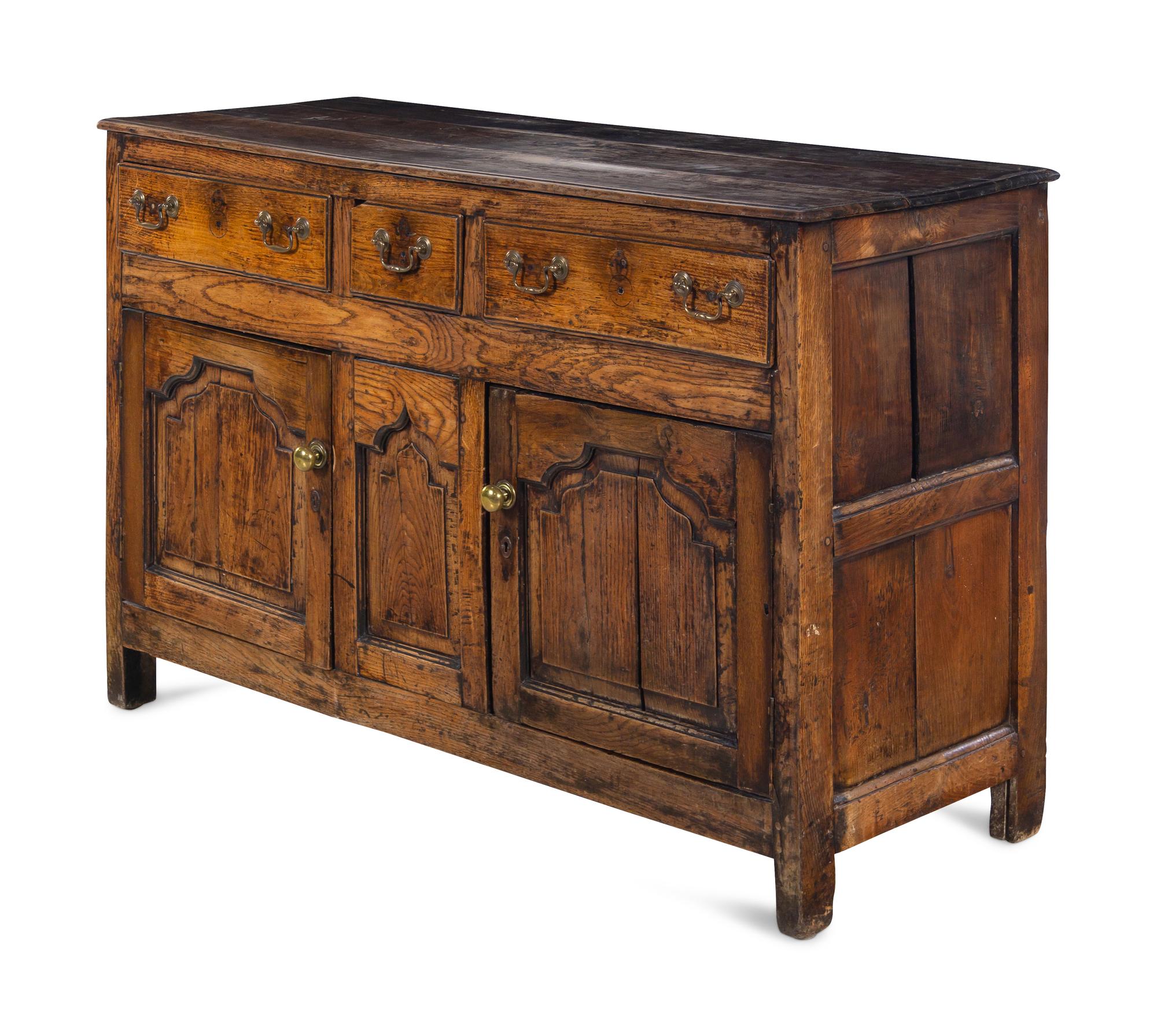 A George I Oak Serving Cabinet