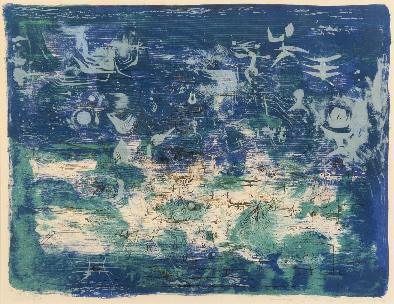 Zao Wou-Ki, (Chinese/French, 1920-2013), Jardin La Nuit, 1954
