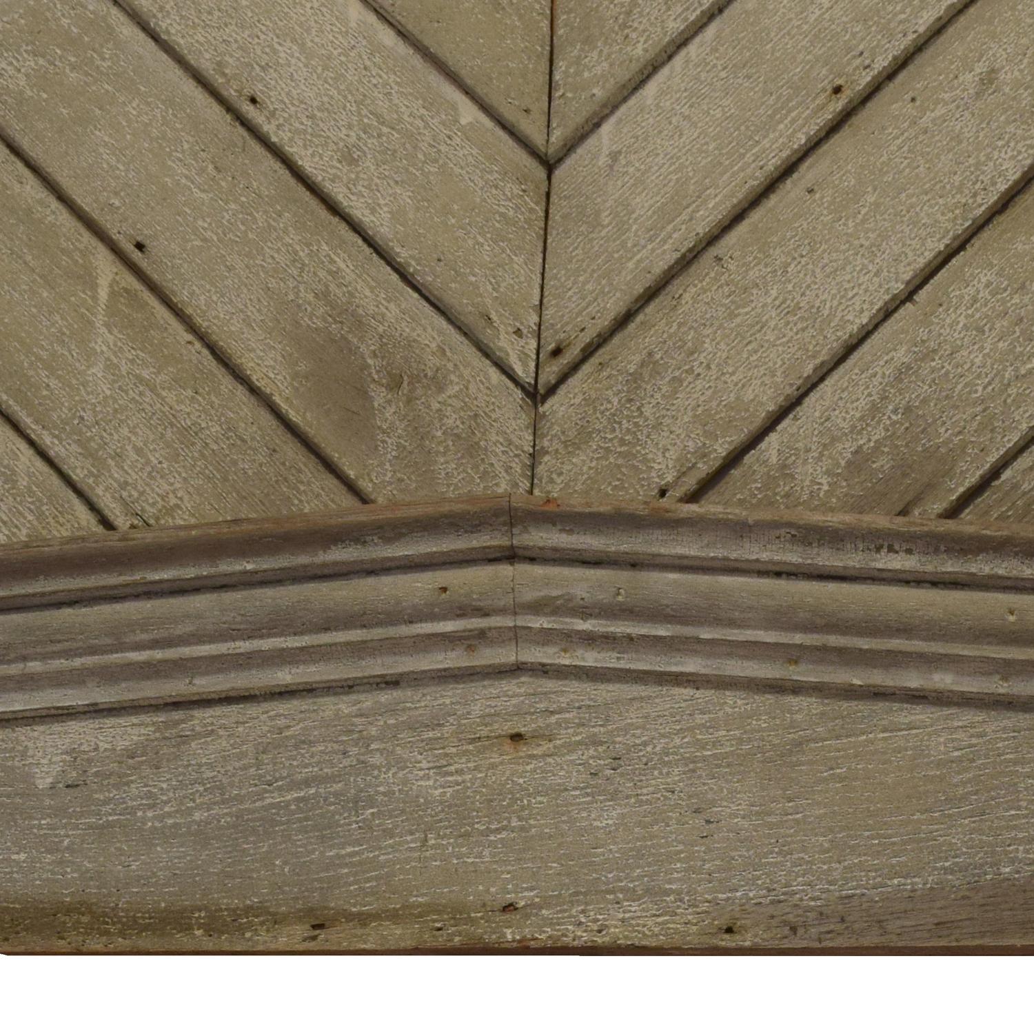 A Triangular Wood Pediment 83" W x 7" D x 48" H — United States, Circa 1900